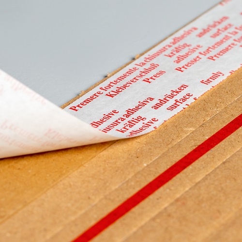 Verpackung mit Seblstklebeverschluss