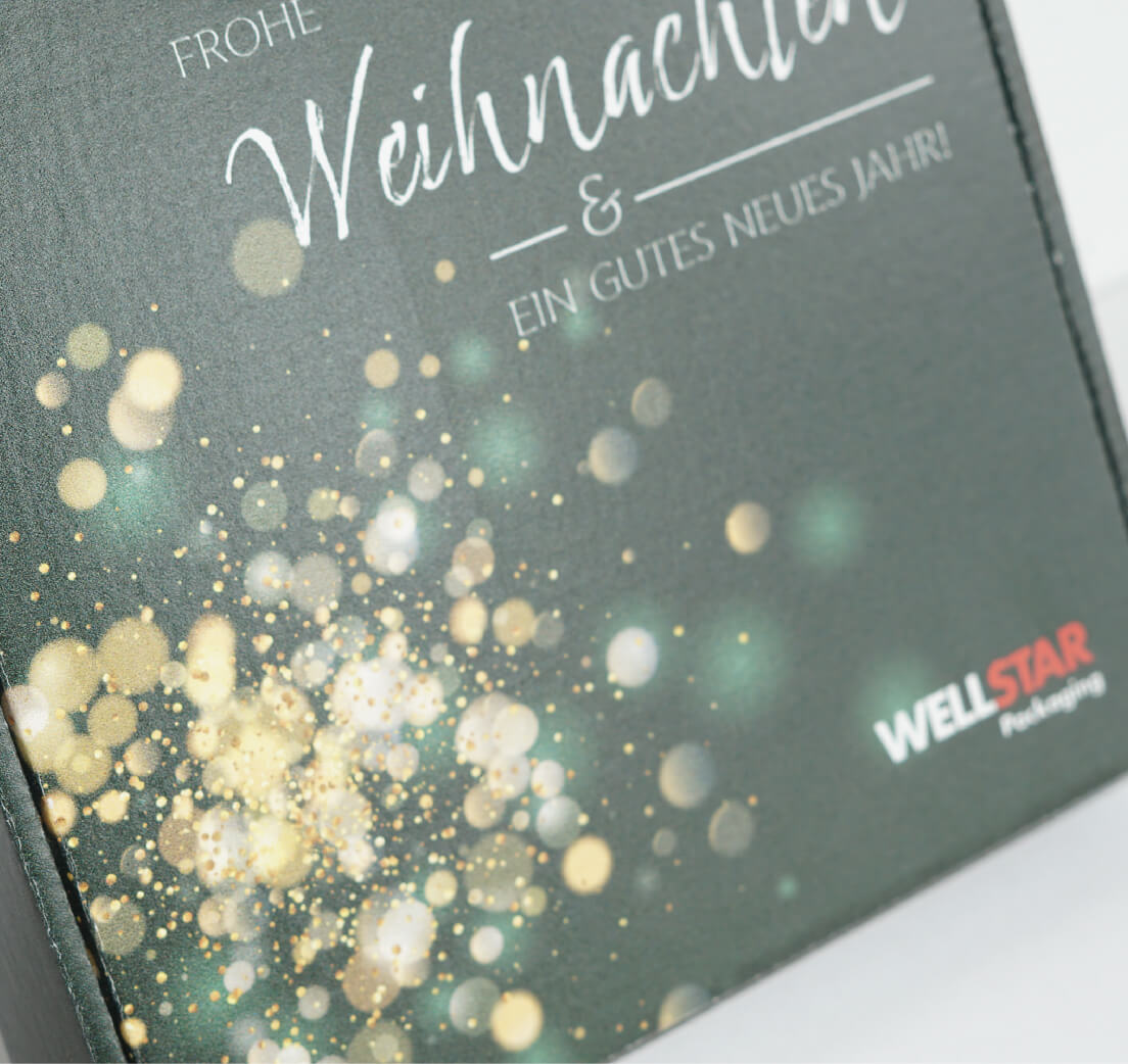 Weihnachtsverpackung 2022 Wellstar Gold Detail